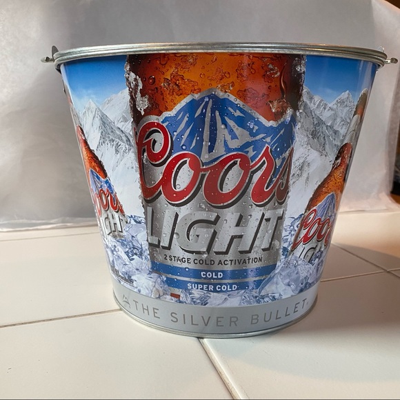 Coors Light Beer Ice Bucket — Stainless Steel — The Silver Bullet — NEW - Picture 2 of 6